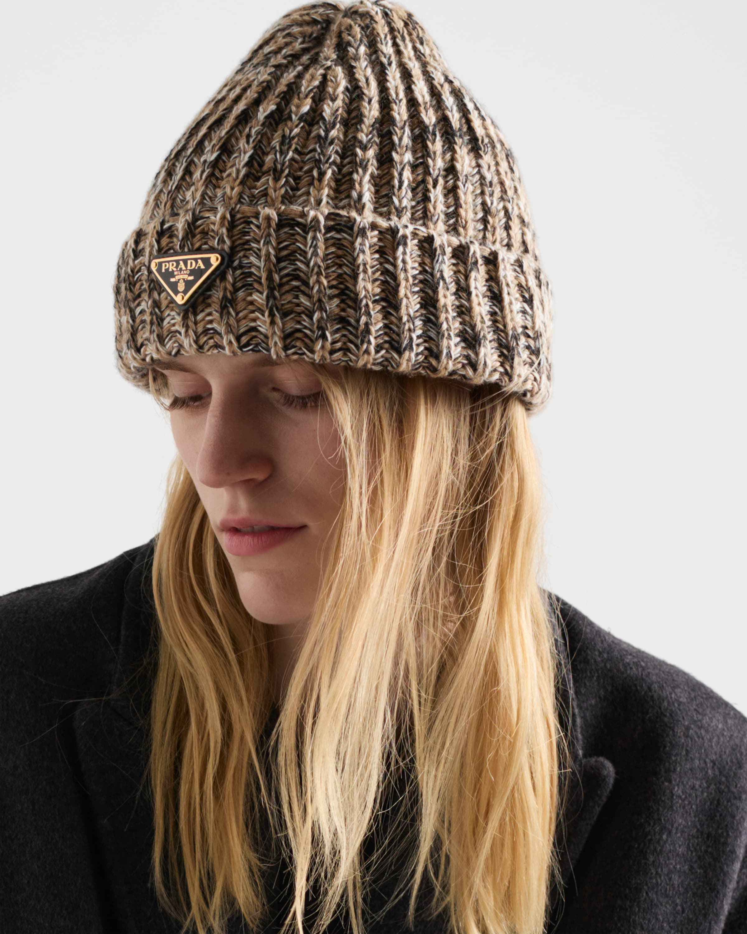Mélange knit beanie - 2