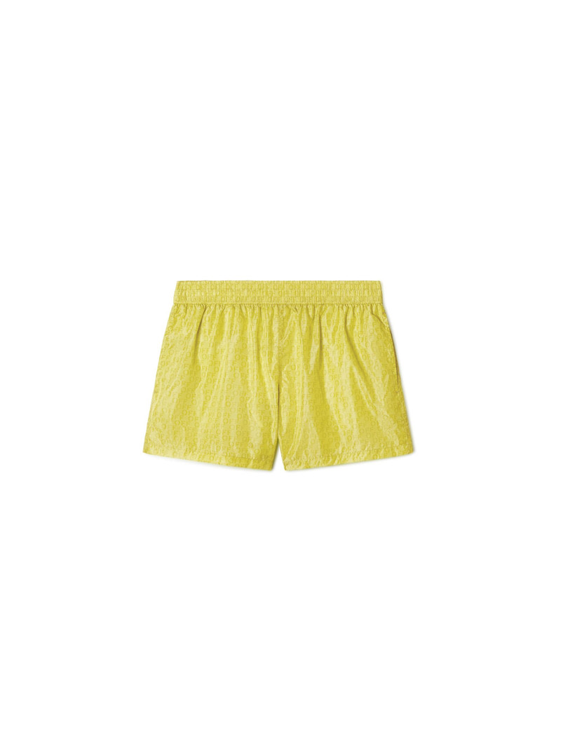 Yellow Off Stamp Allover Swimshorts 1