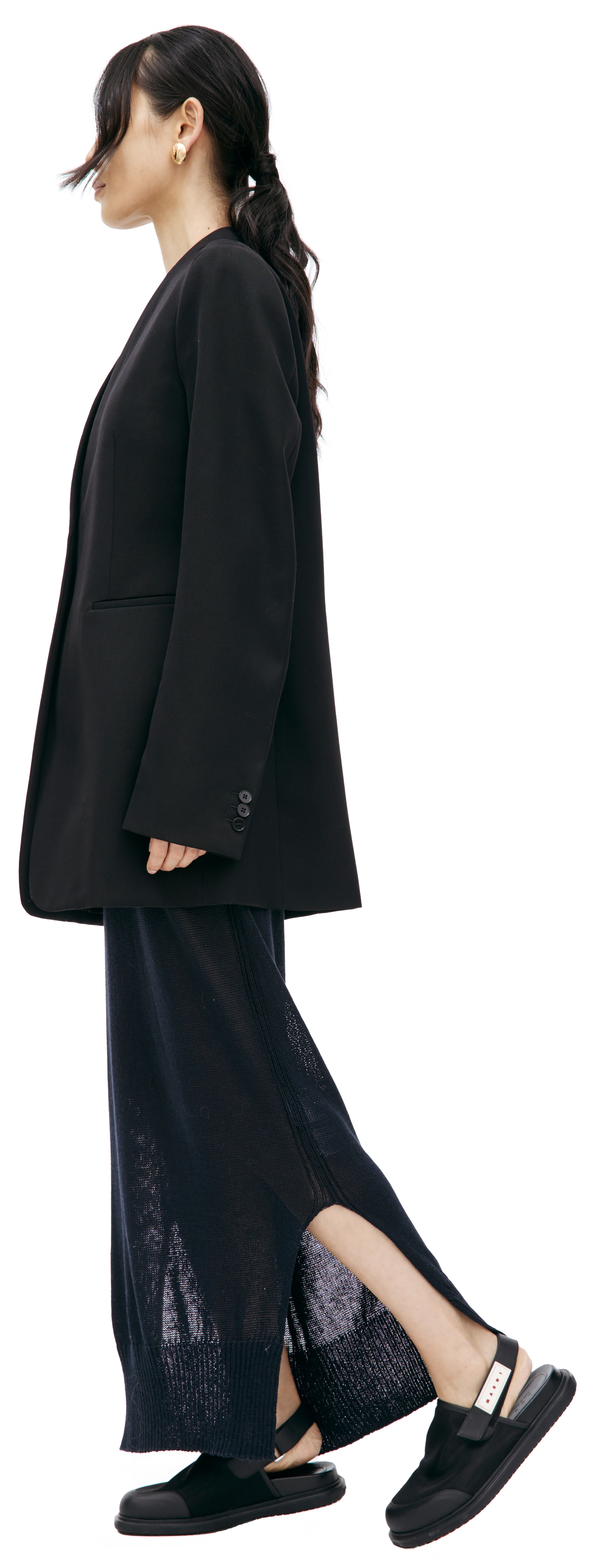 WOOL BLAZER WITH ONE BUTTON - 2