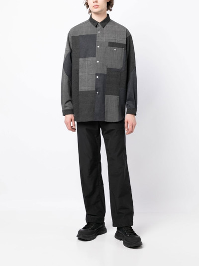 White Mountaineering checked button-up jacket outlook