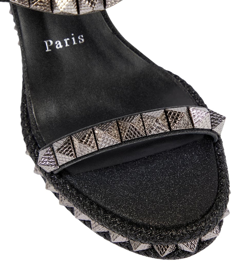 Pyraclou embellished leather espadrilles - 6