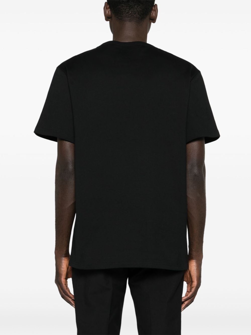 logo-embroidered cotton T-shirt - 4
