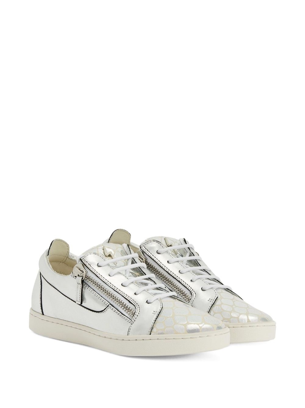 Nicki zip-detail leather sneakers - 2