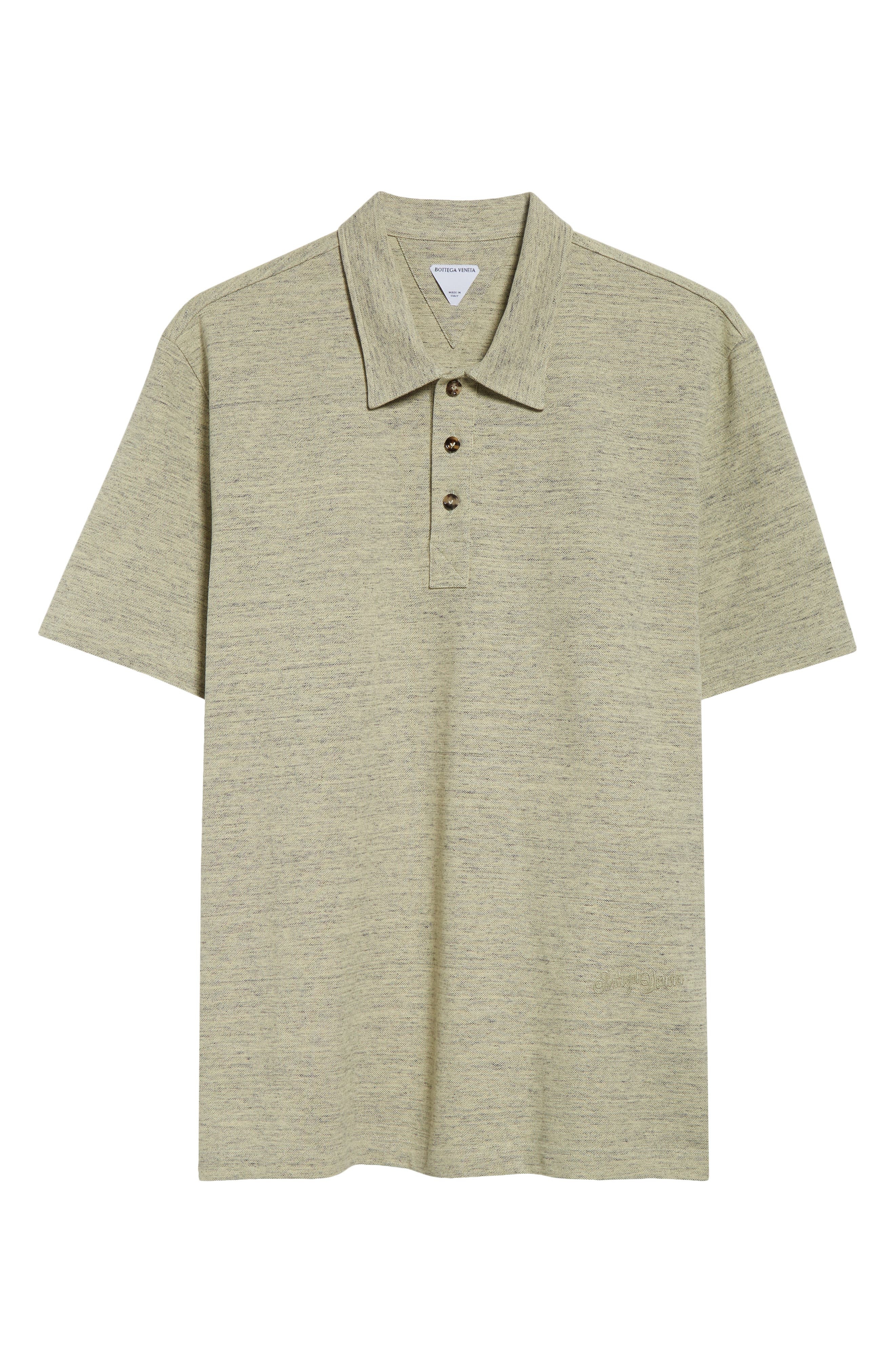 Bottega Veneta Cotton Piqué Polo in 9156 Chick Melange at Nordstrom - 6