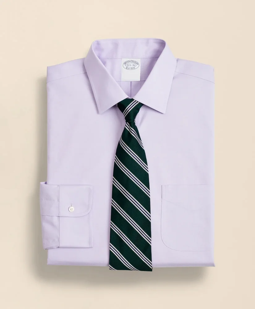 Stretch Supima® Cotton Non-Iron Pinpoint Oxford Ainsley Collar Dress Shirt - 1