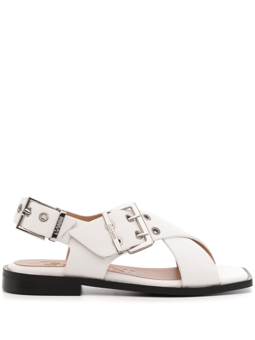 buckle-fastening crossover sandals - 1