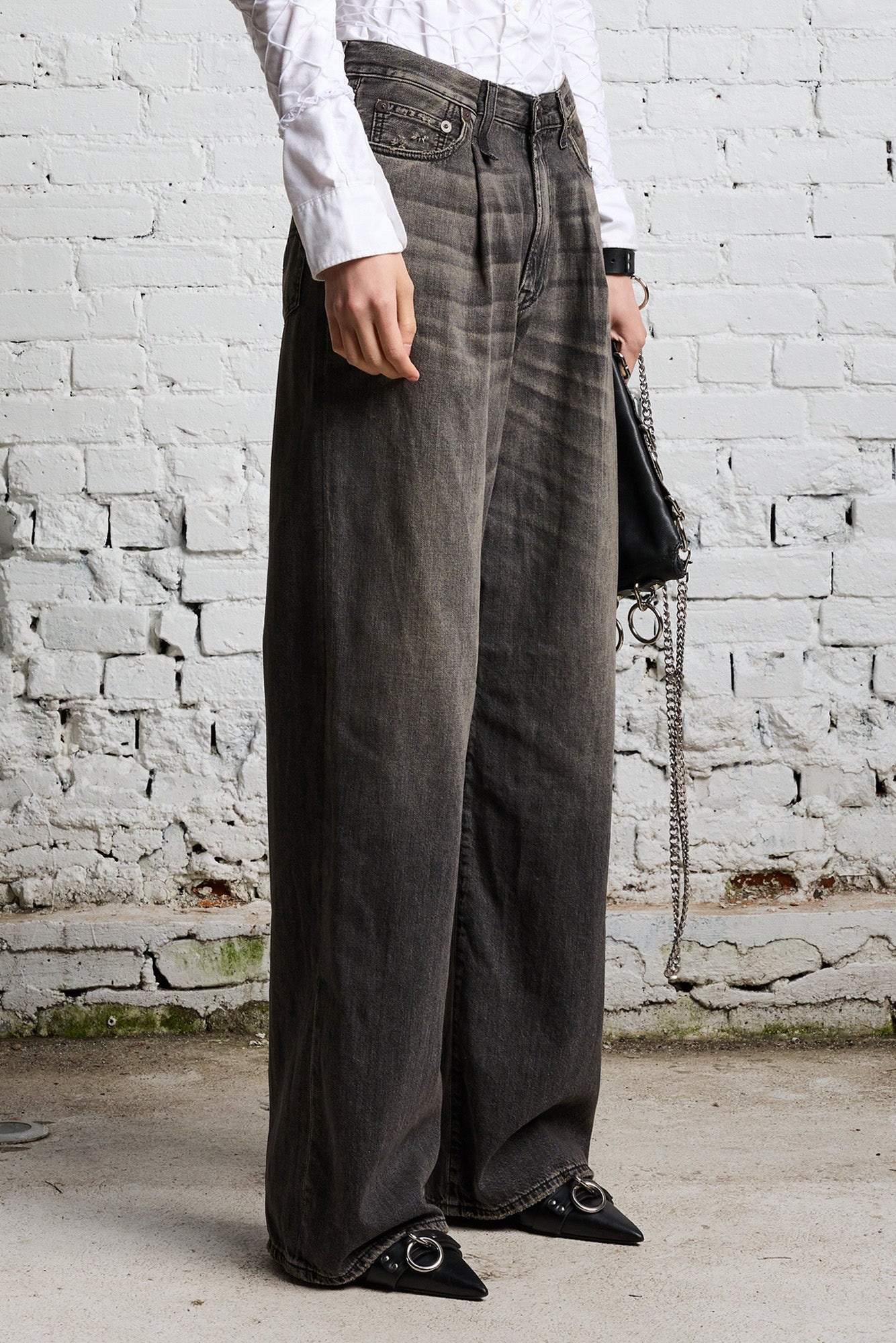 DAMON PLEATED WIDE LEG - ELLERY BLACK | R13 - 5