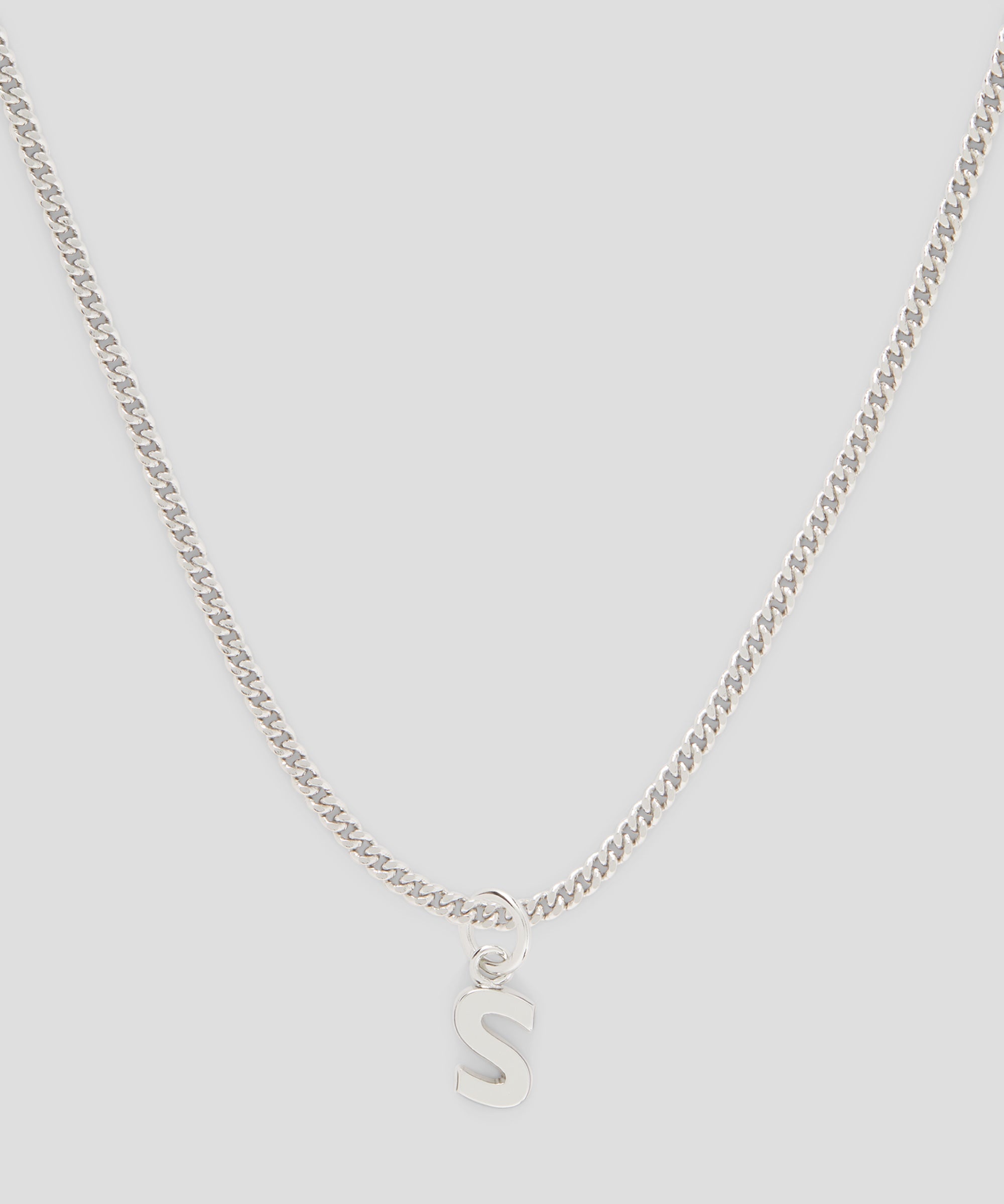 Brass letter S charm - 2
