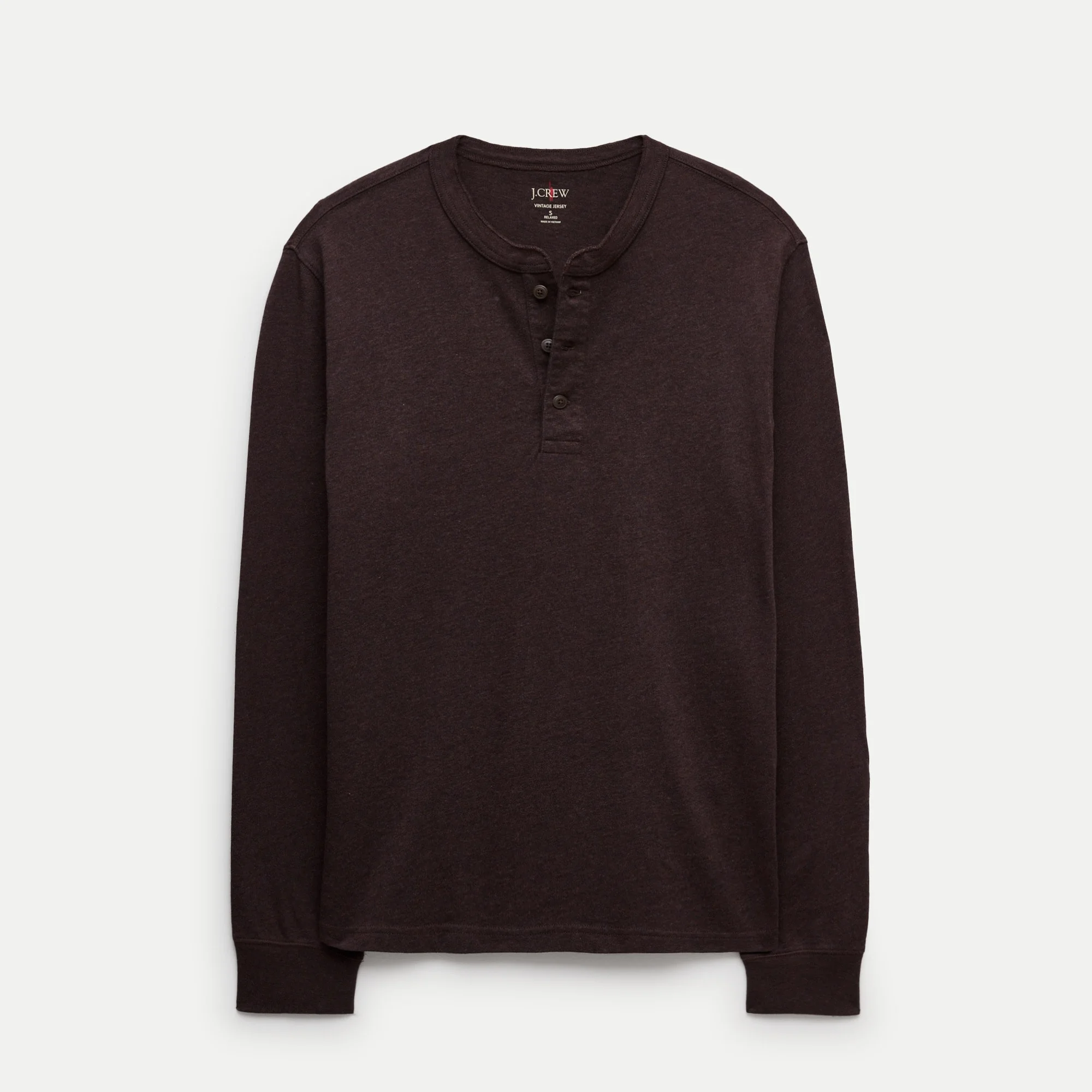 Vintage-wash cotton henley - 1
