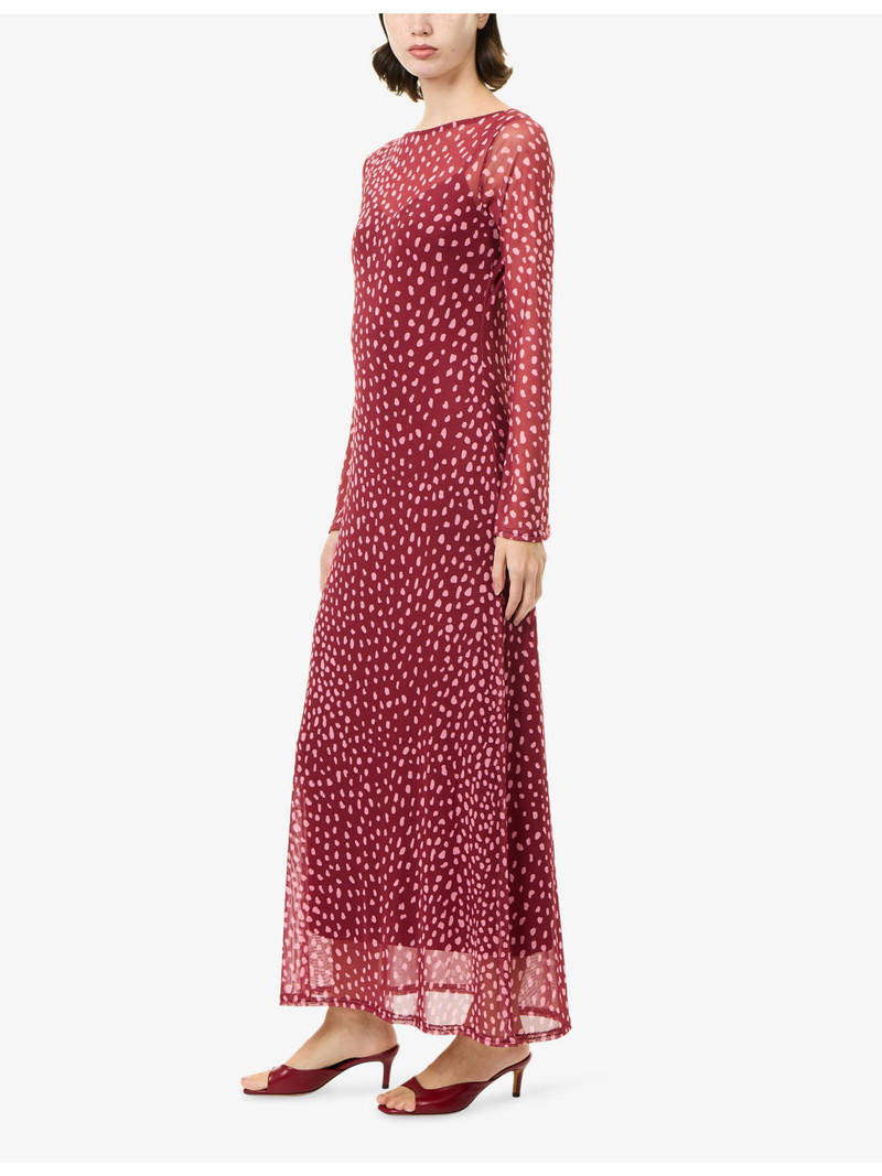Aria Printed Sheer Midi Dress 3