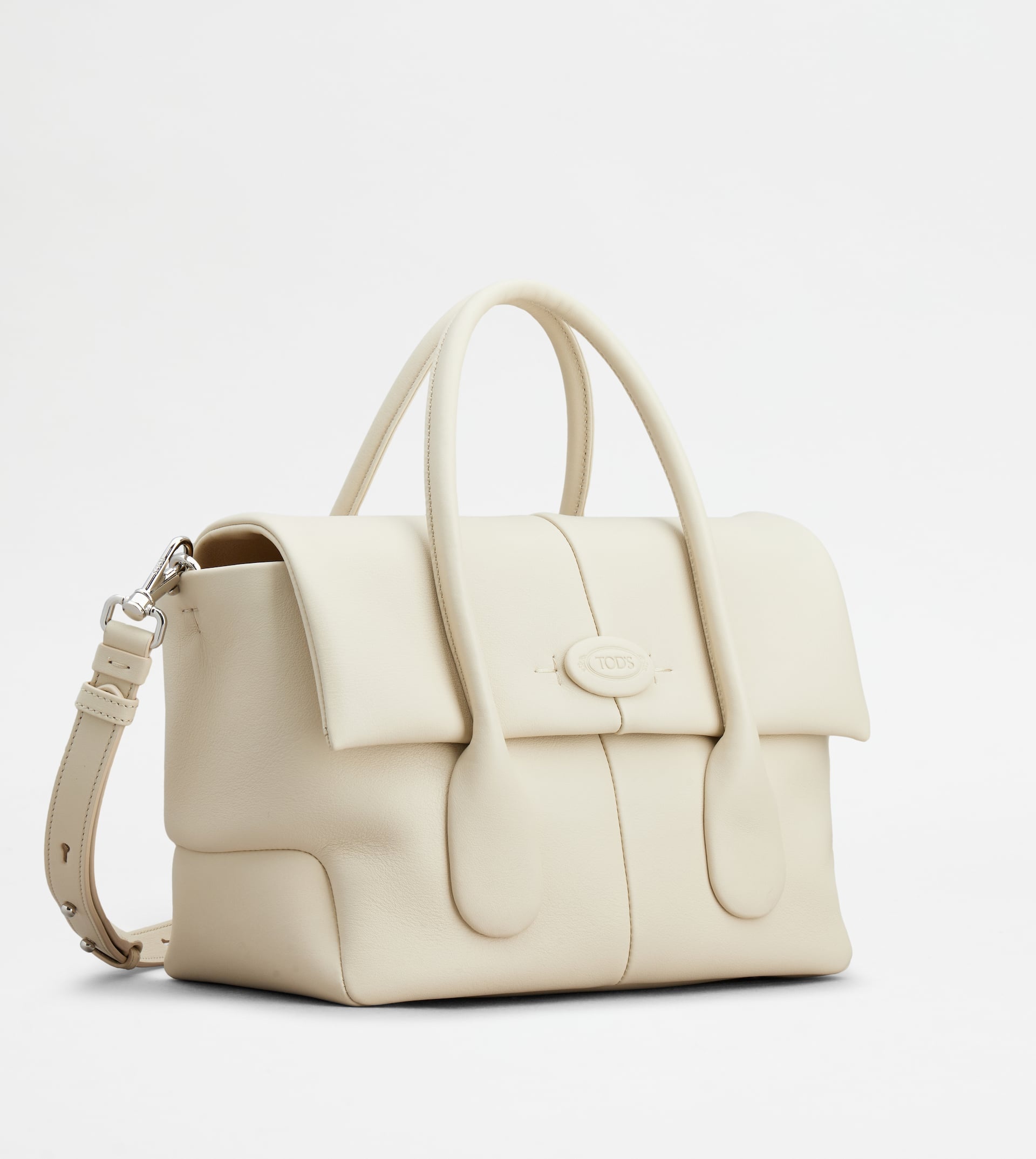 TOD'S DI BAG REVERSE IN LEATHER SMALL - OFF WHITE - 3