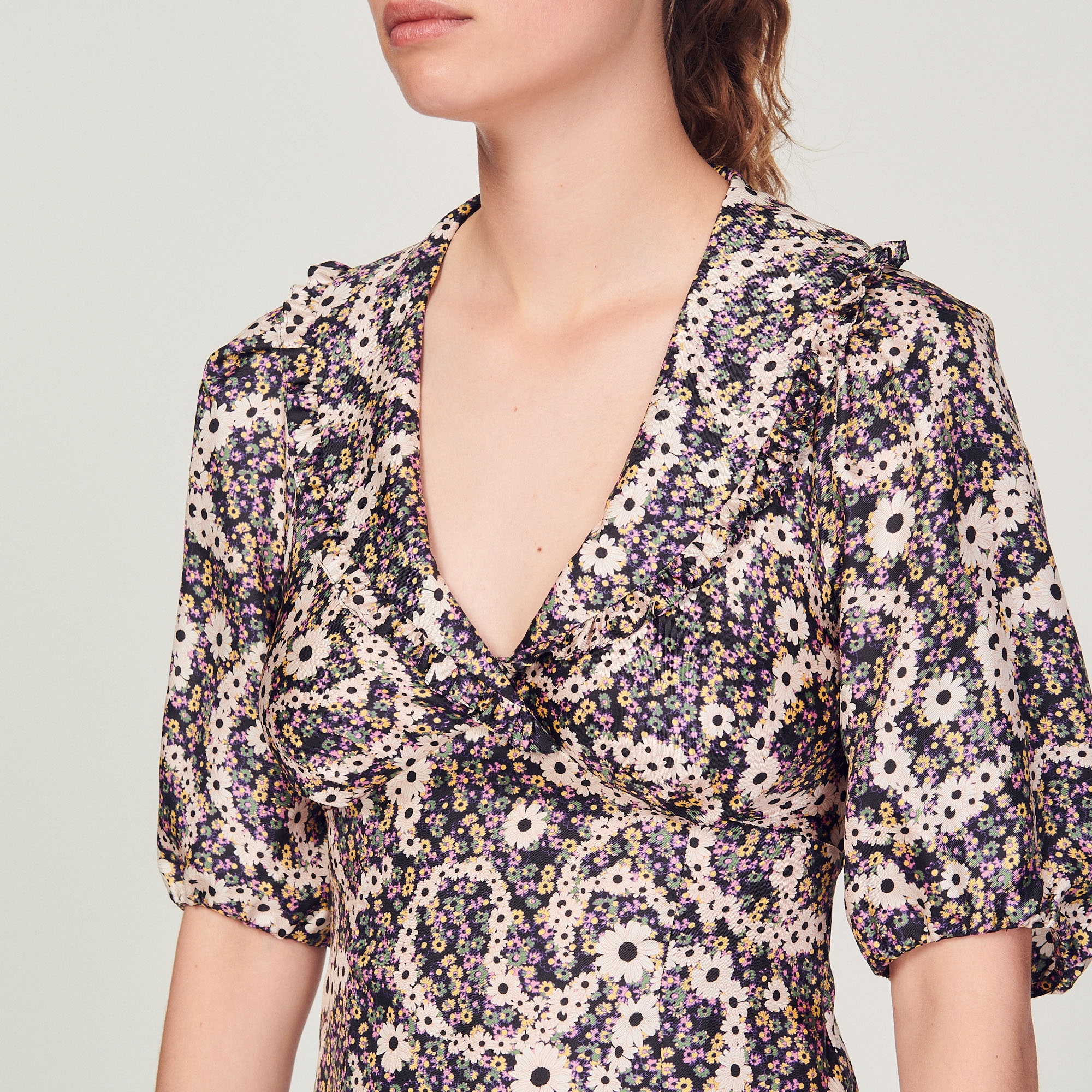 Short dress with floral paisley print - 4