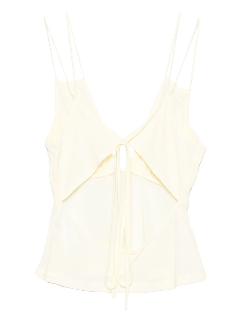 Bernie tie-front ruffled camisole - 2