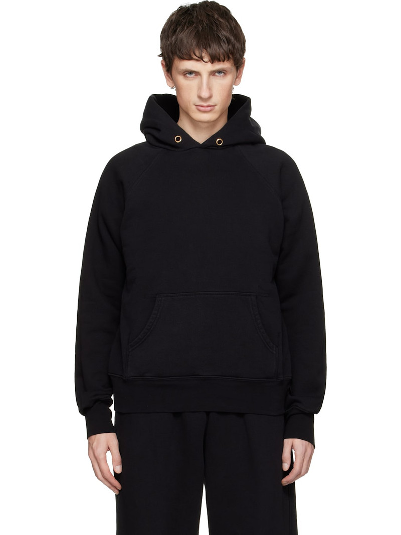 Black Heavyweight Classic Raglan Hoodie 1