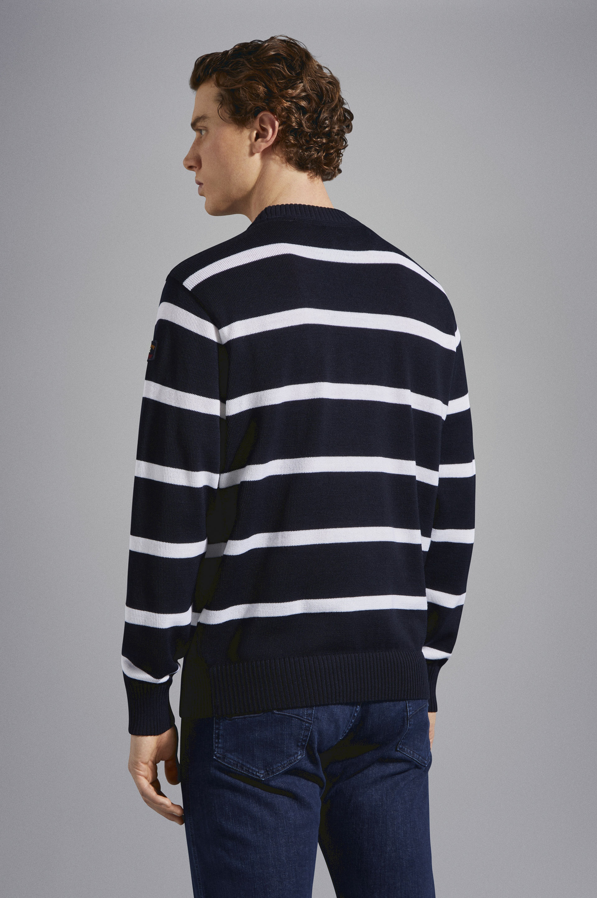 BRETAGNE WOOL CREW NECK WITH ICONIC BADGE - 3