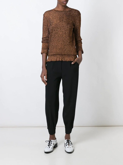 Marni tapered ankle cuff trousers outlook