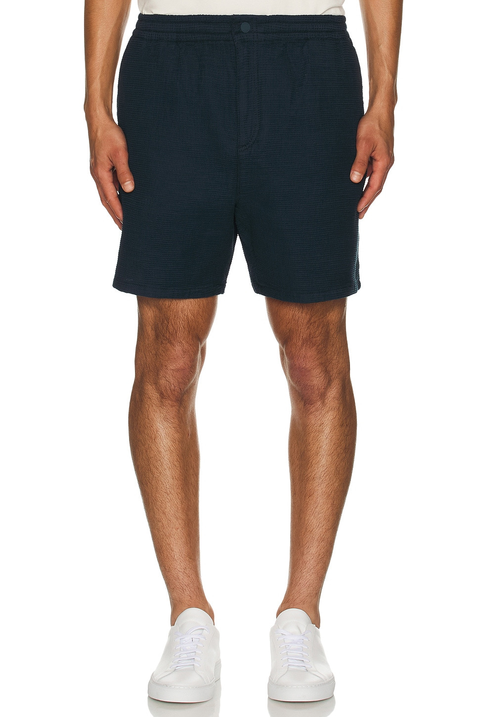 Waffle Monochrome Elasticated Textured Shorts - 4