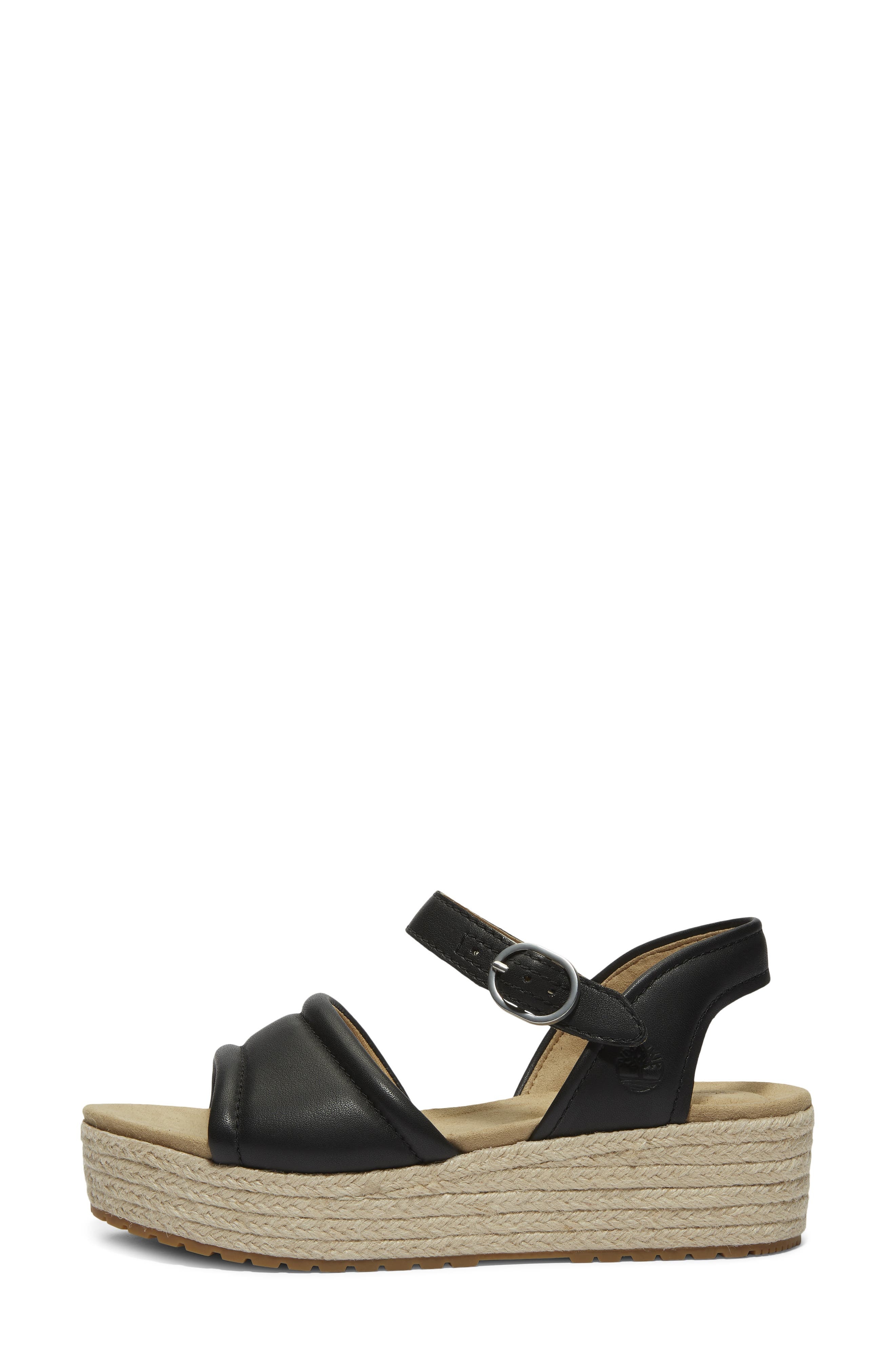 Timberland Santorini Sun Espadrille Sandal in Black Full Grain at Nordstrom - 9