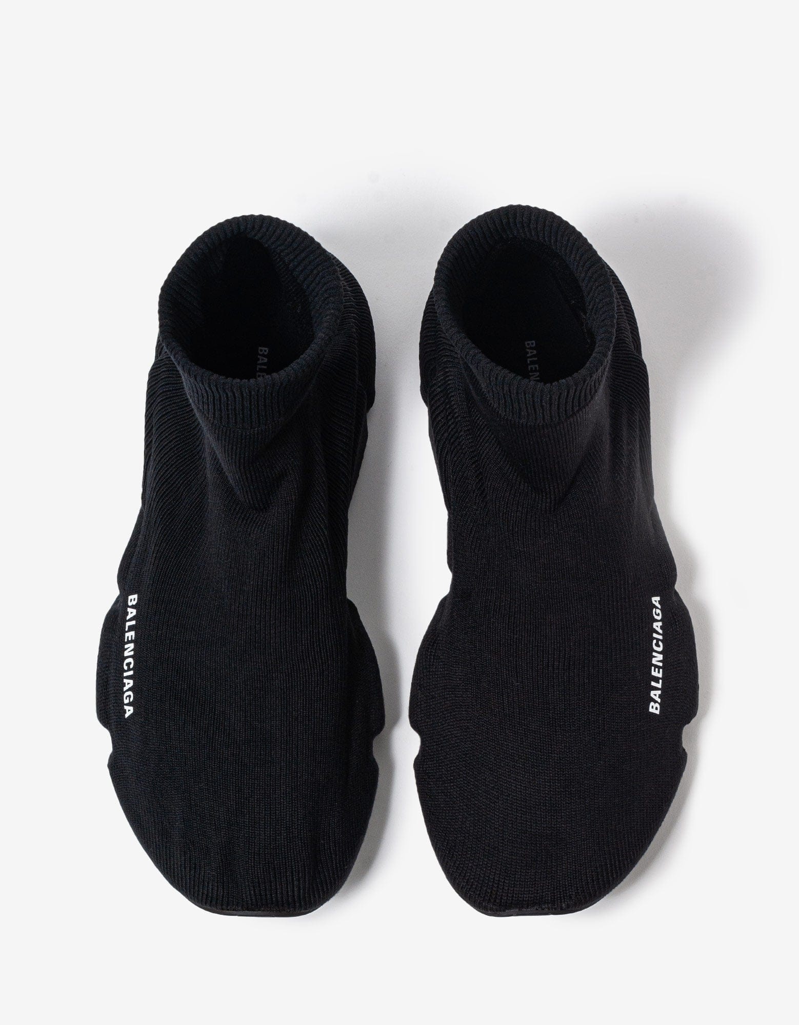 Black Full Knit Speed Trainers - 5