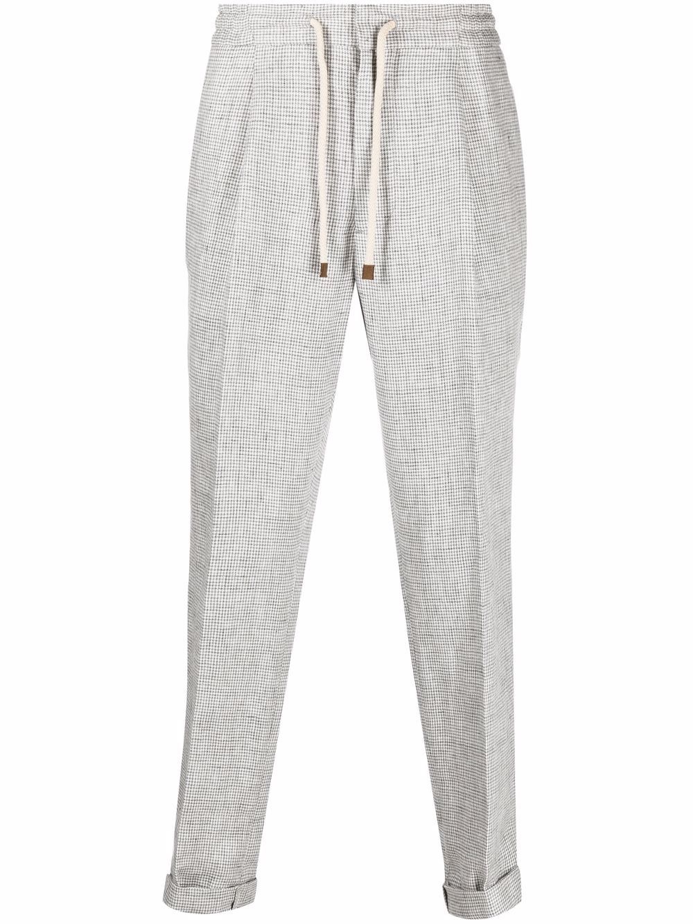 drawstring tailored trousers - 1