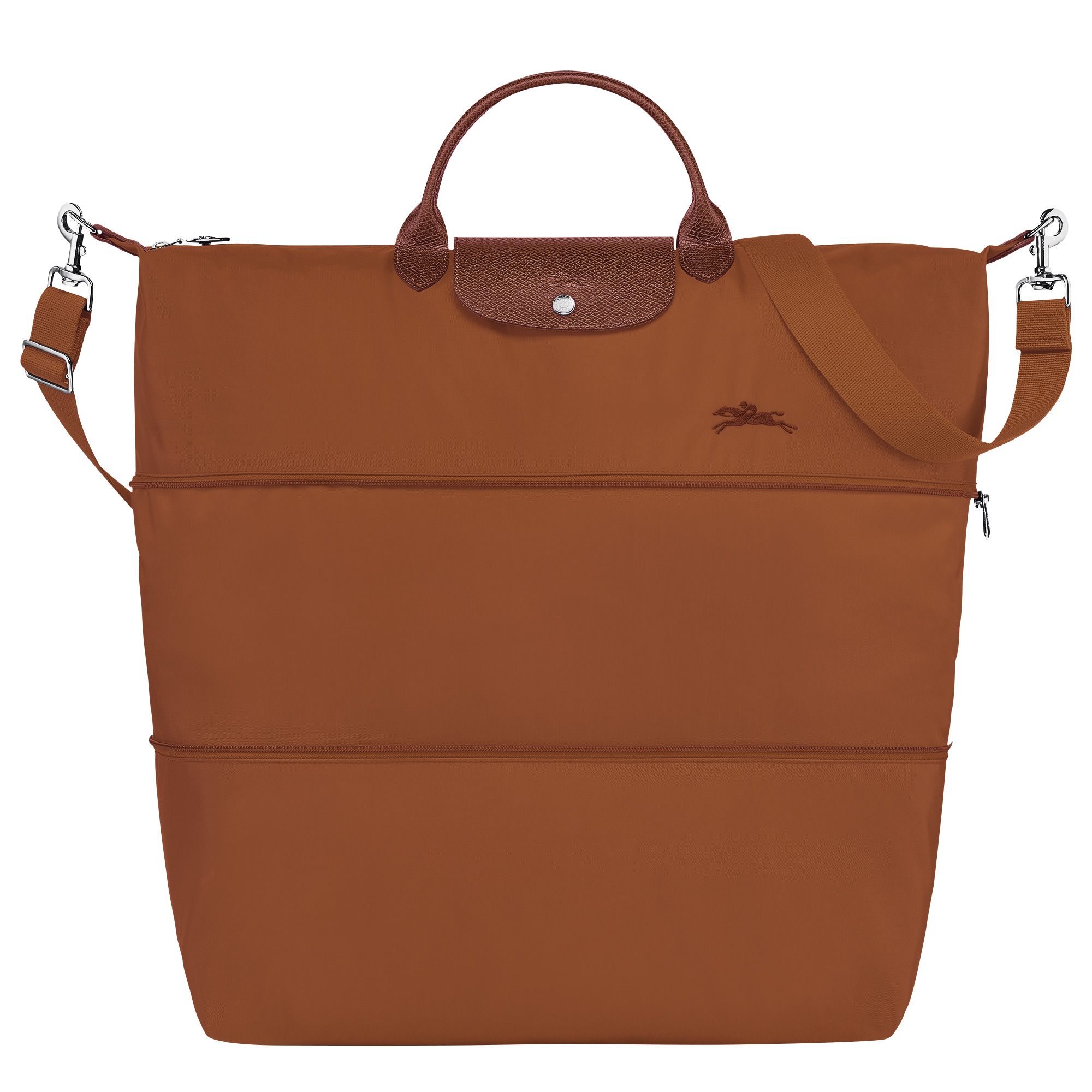 Le Pliage Green Travel bag expandable Cognac - Recycled canvas - 1