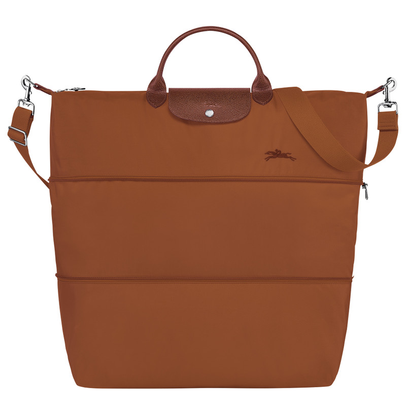 Le Pliage Green Travel bag expandable Cognac - Recycled canvas 1