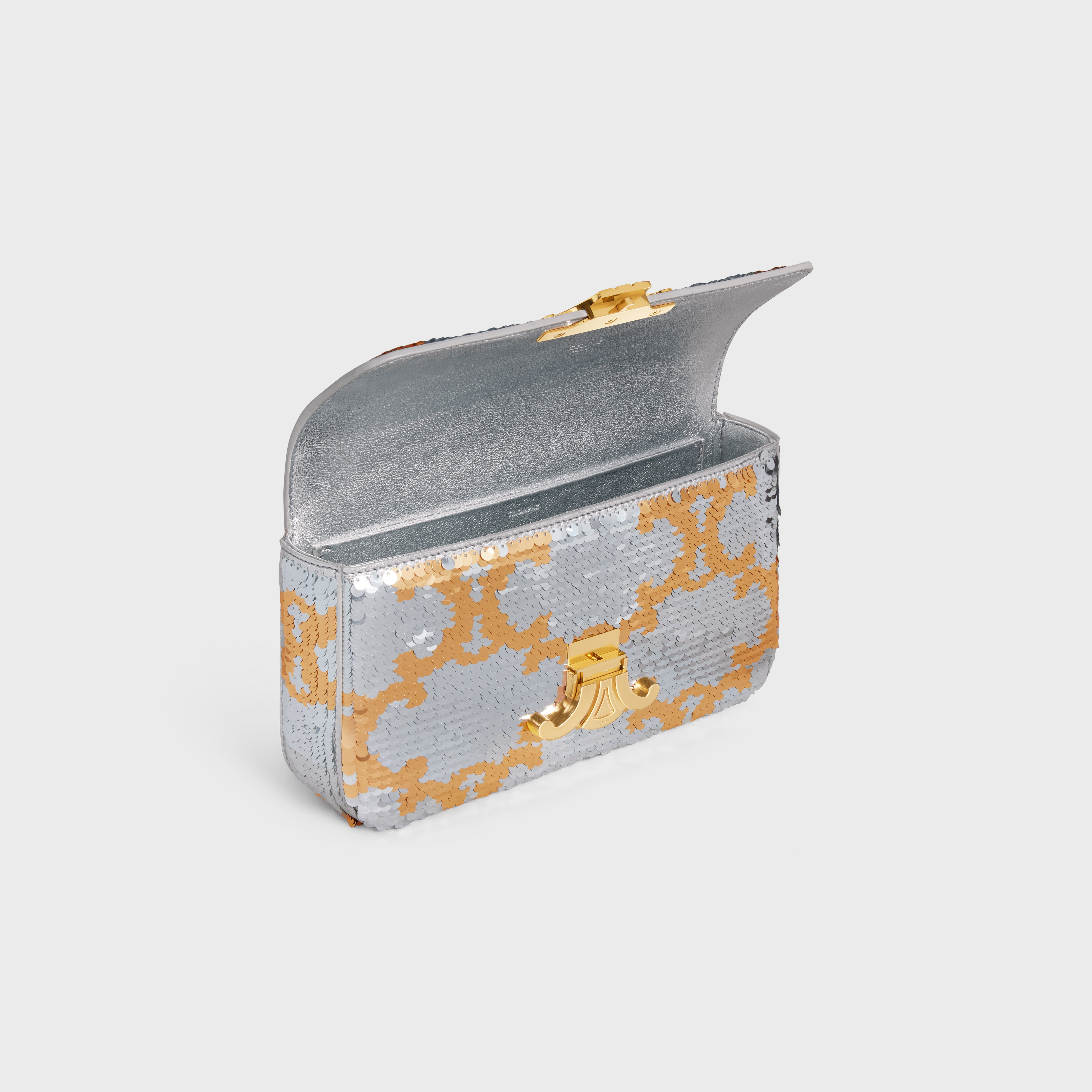 CHAIN SHOULDER BAG triomphe in TRIOMPHE SEQUINS - 4