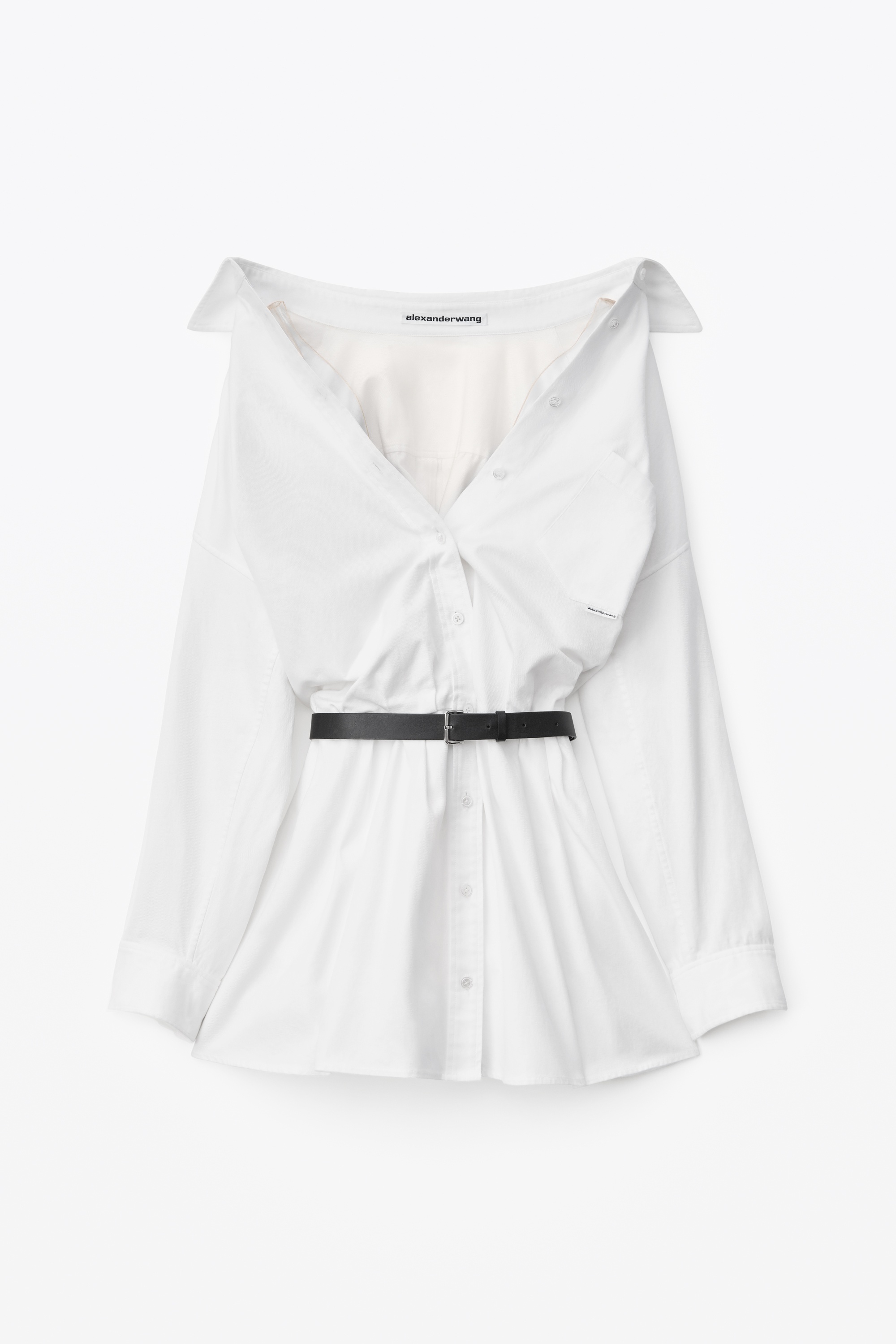 MINI DRESS IN COTTON SHIRTING - 1