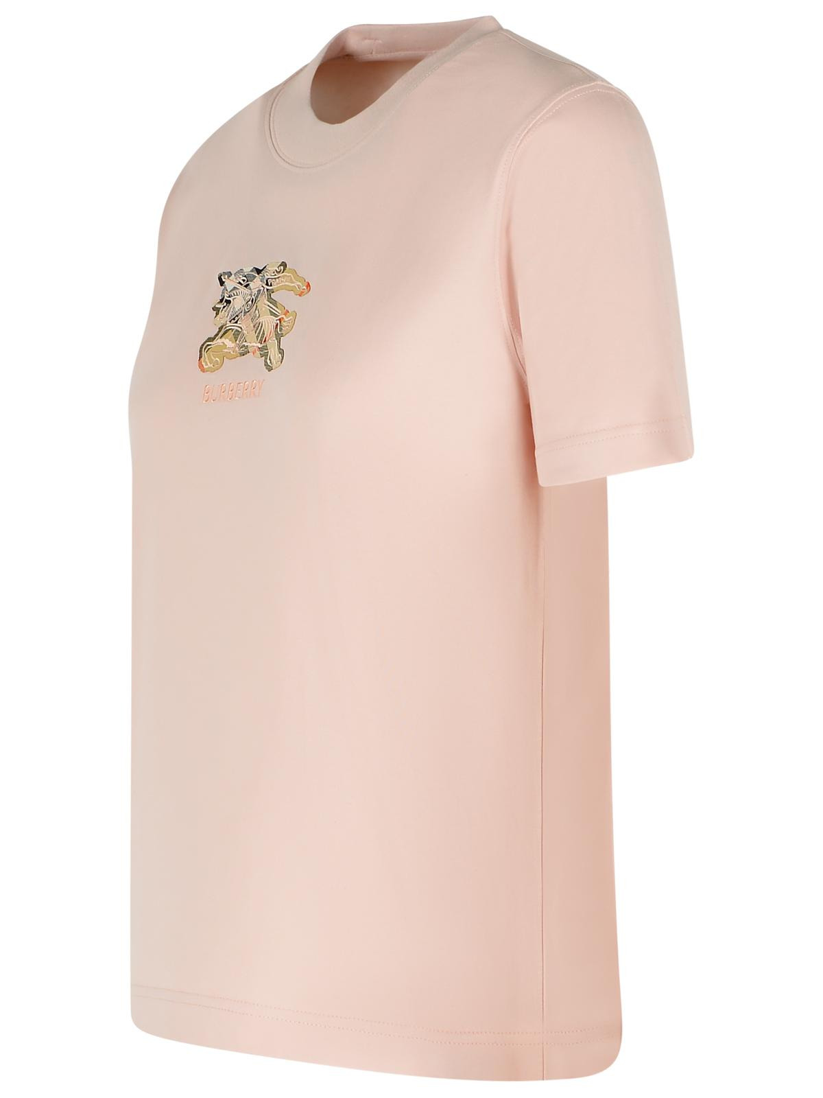 Burberry Pink Cotton T-Shirt Women - 2