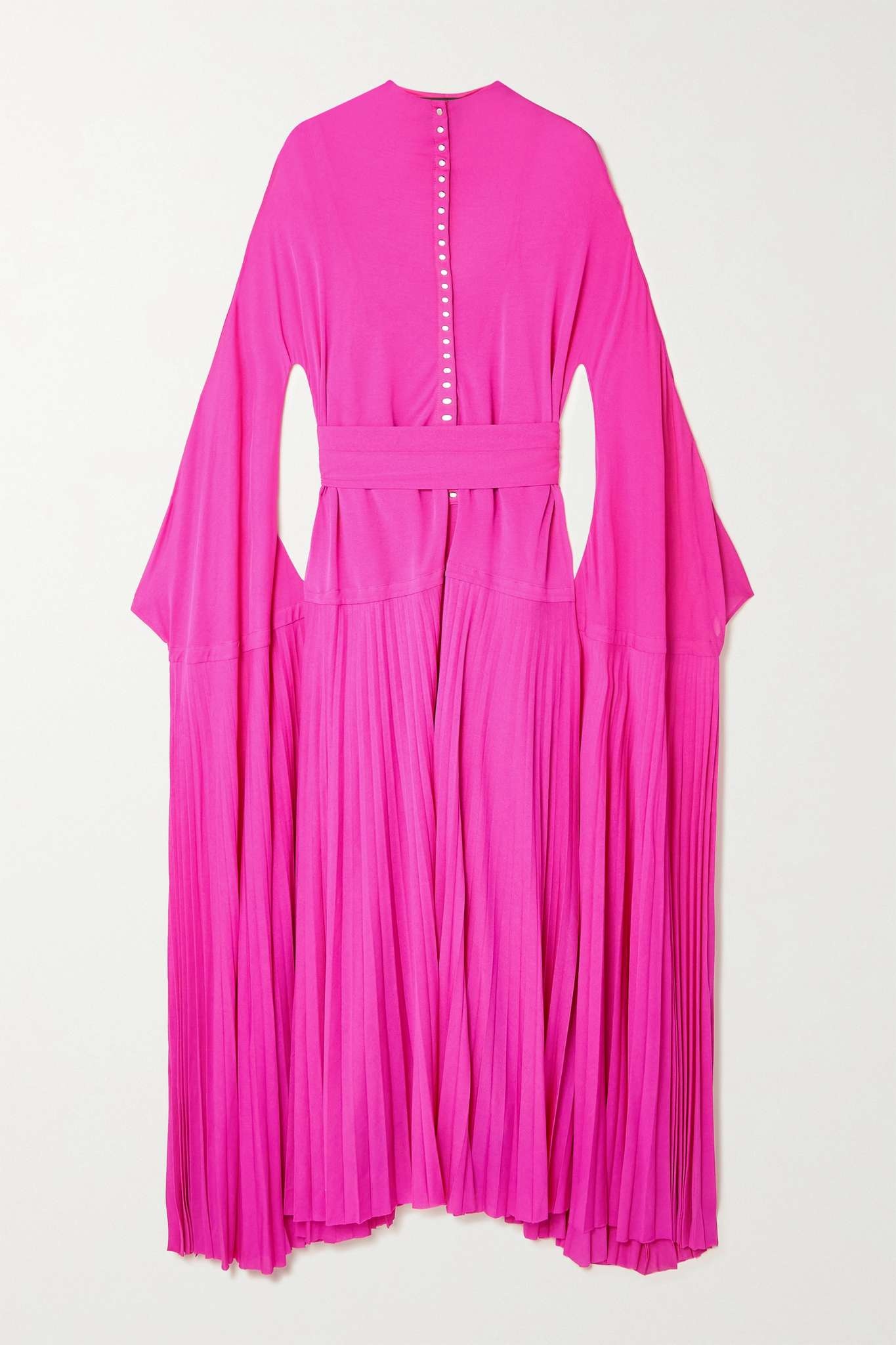 Belted pleated jersey maxi dress - 1