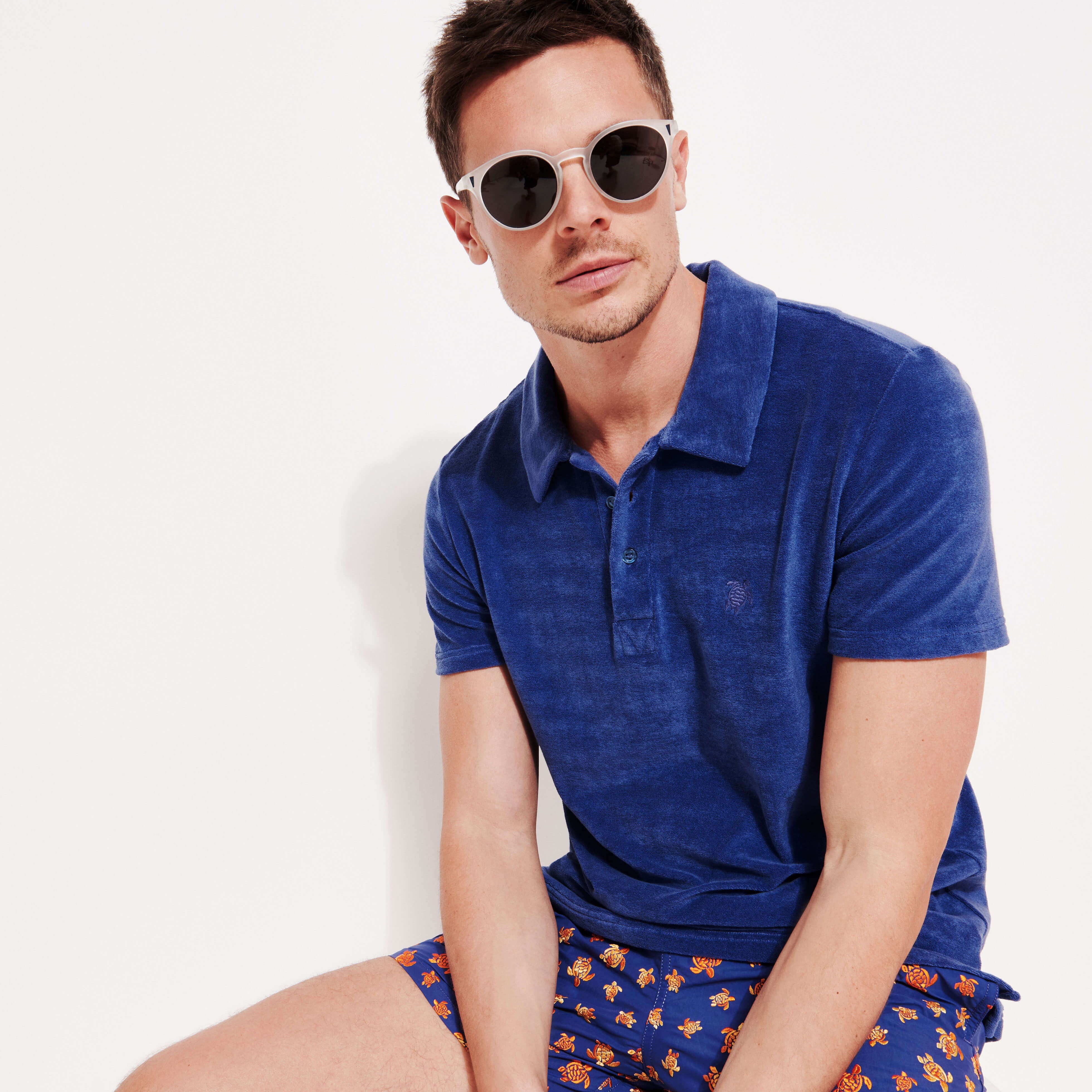 Men Jacquard Polo Solid - 6