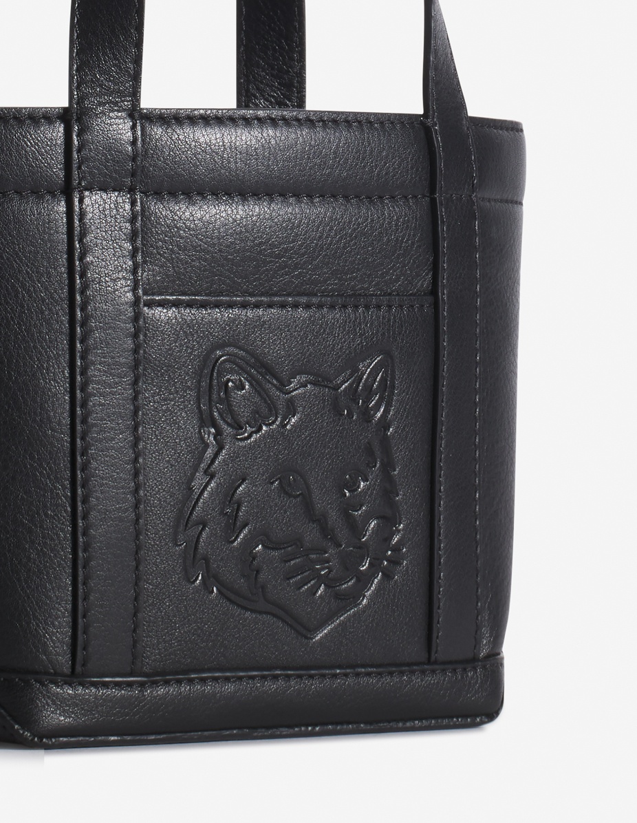 FOX HEAD LEATHER MINI TOTE - 3