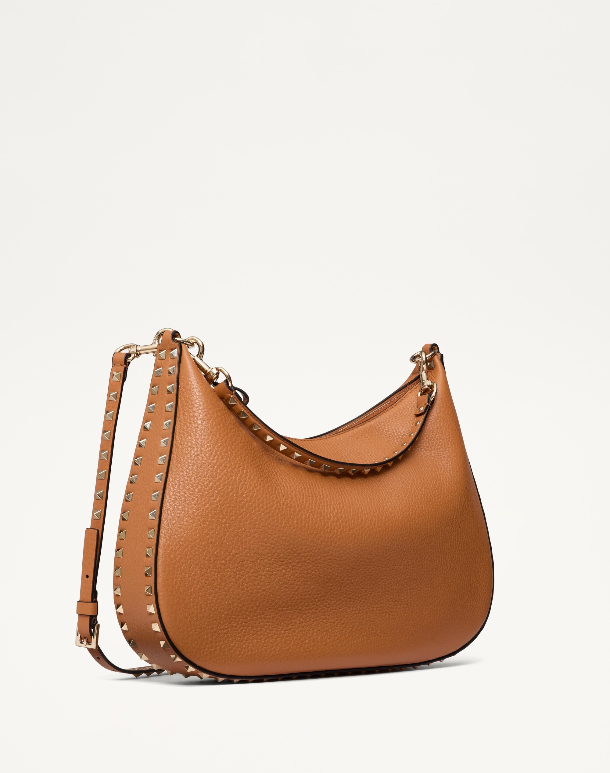 VALENTINO GARAVANI ROCKSTUD HOBO BAG IN GRAINY CALFSKIN - 2