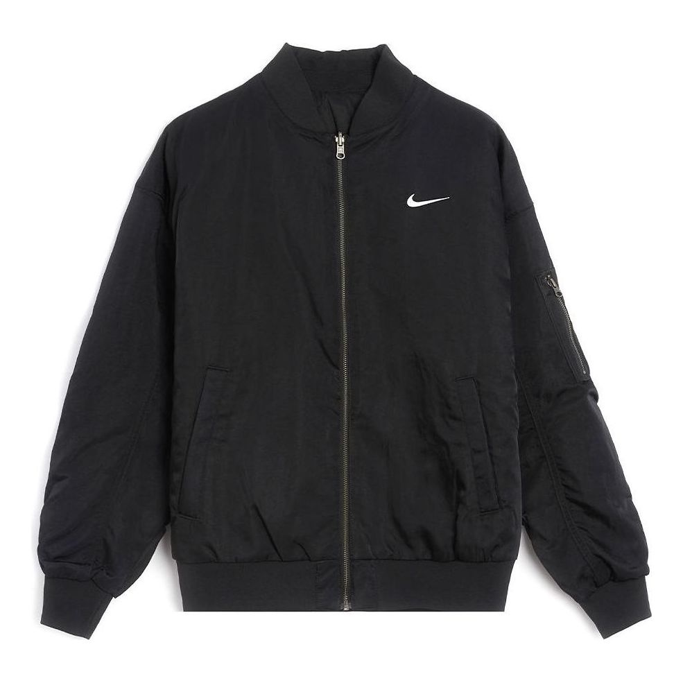 (WMNS) Nike Varsity Bomber Jacket 'Black' DV7877-010 - 1