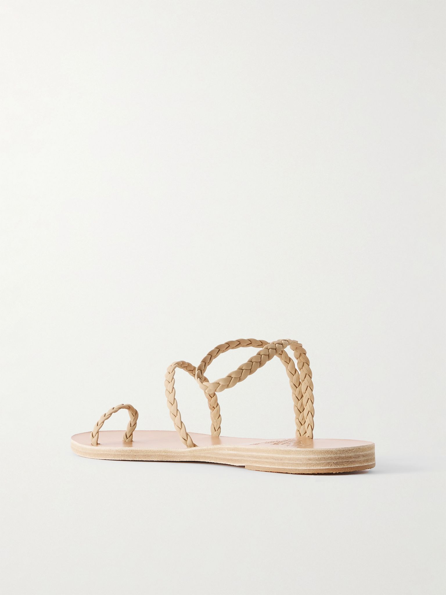 Eleftheria woven leather sandals Beige - 3