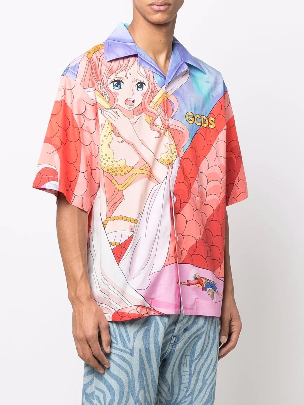 anime-print short-sleeved shirt - 3