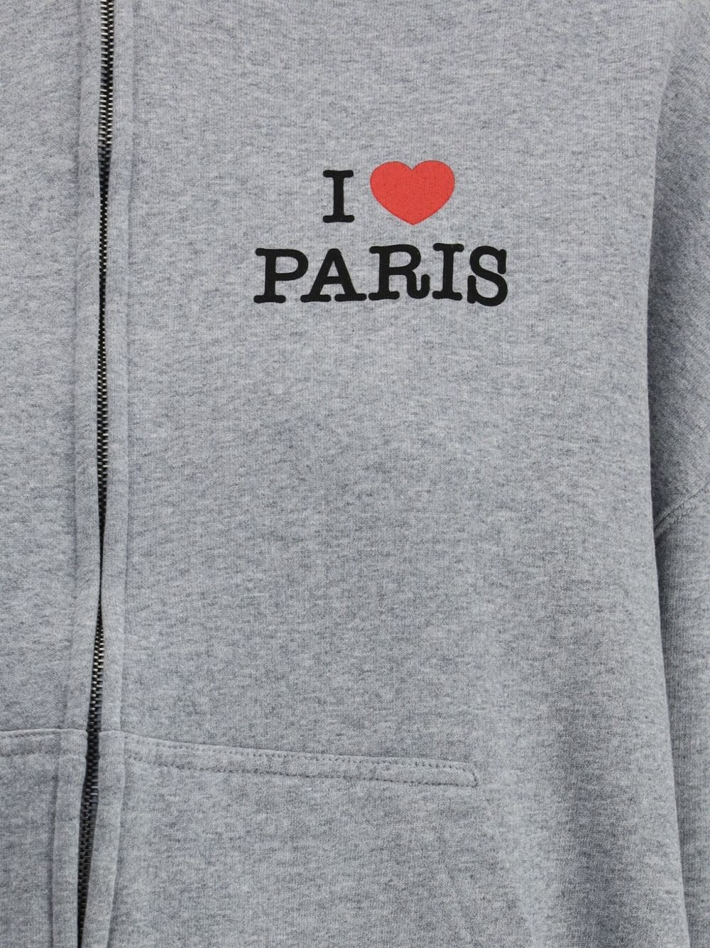 I Love Paris zip-up hoodie - 3