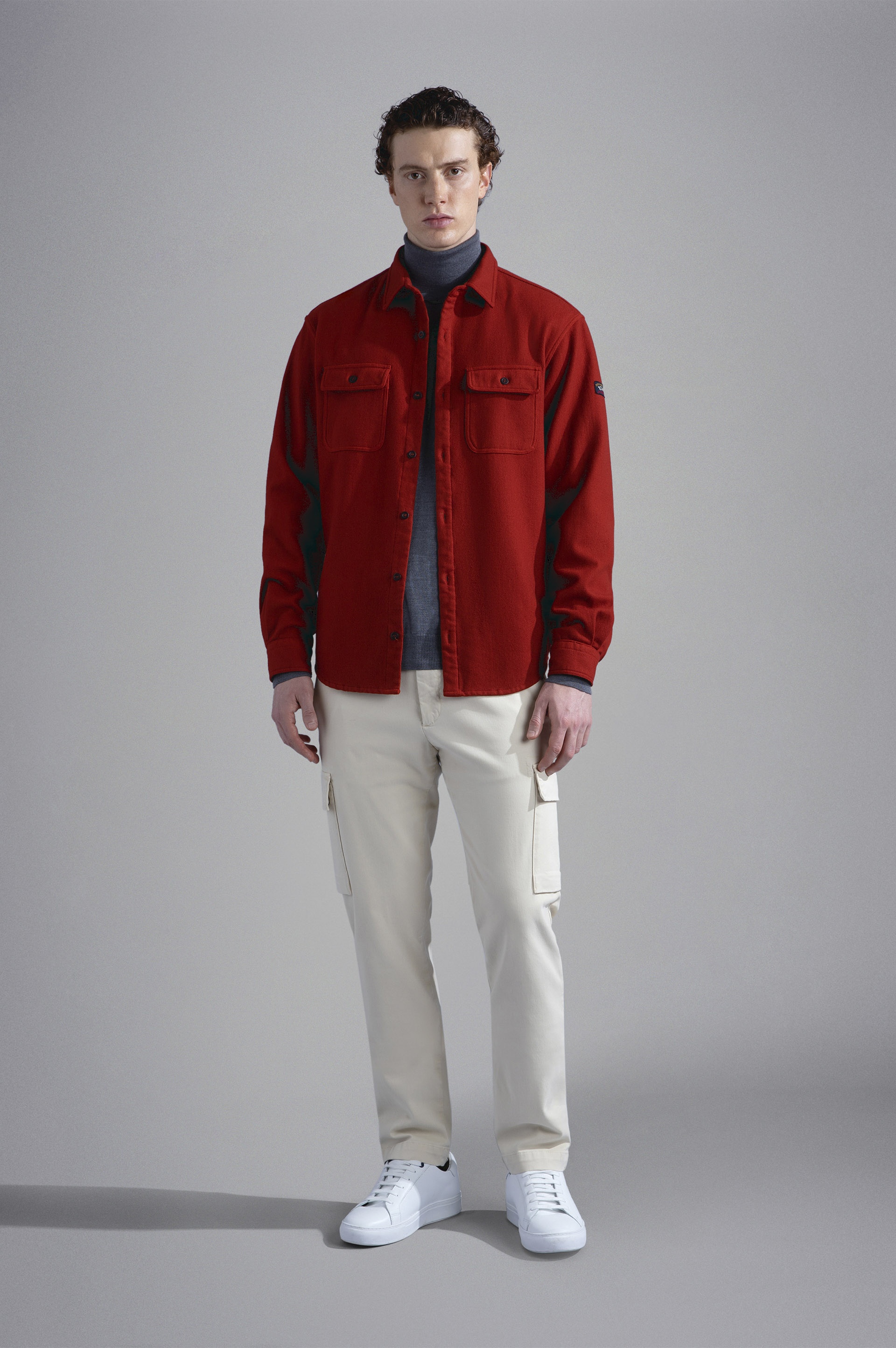 GARMENT DYED WOOL OVERSHIRT - 2