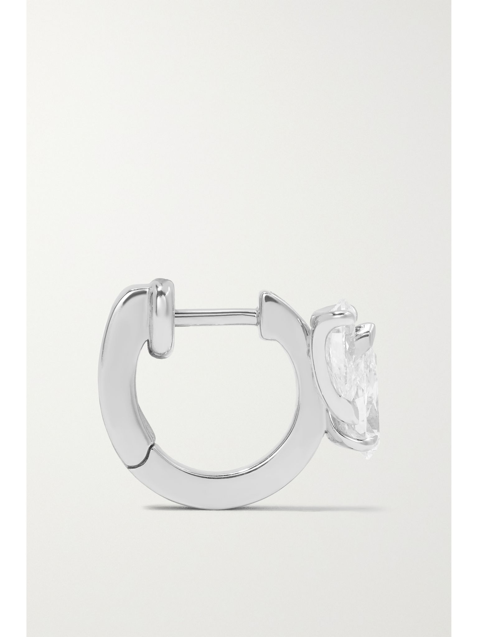 Serti Sur Vide 14-karat white gold diamond single earring White - 3