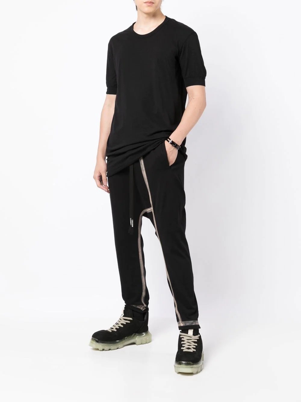 panelled drawstring-waist track pants - 2