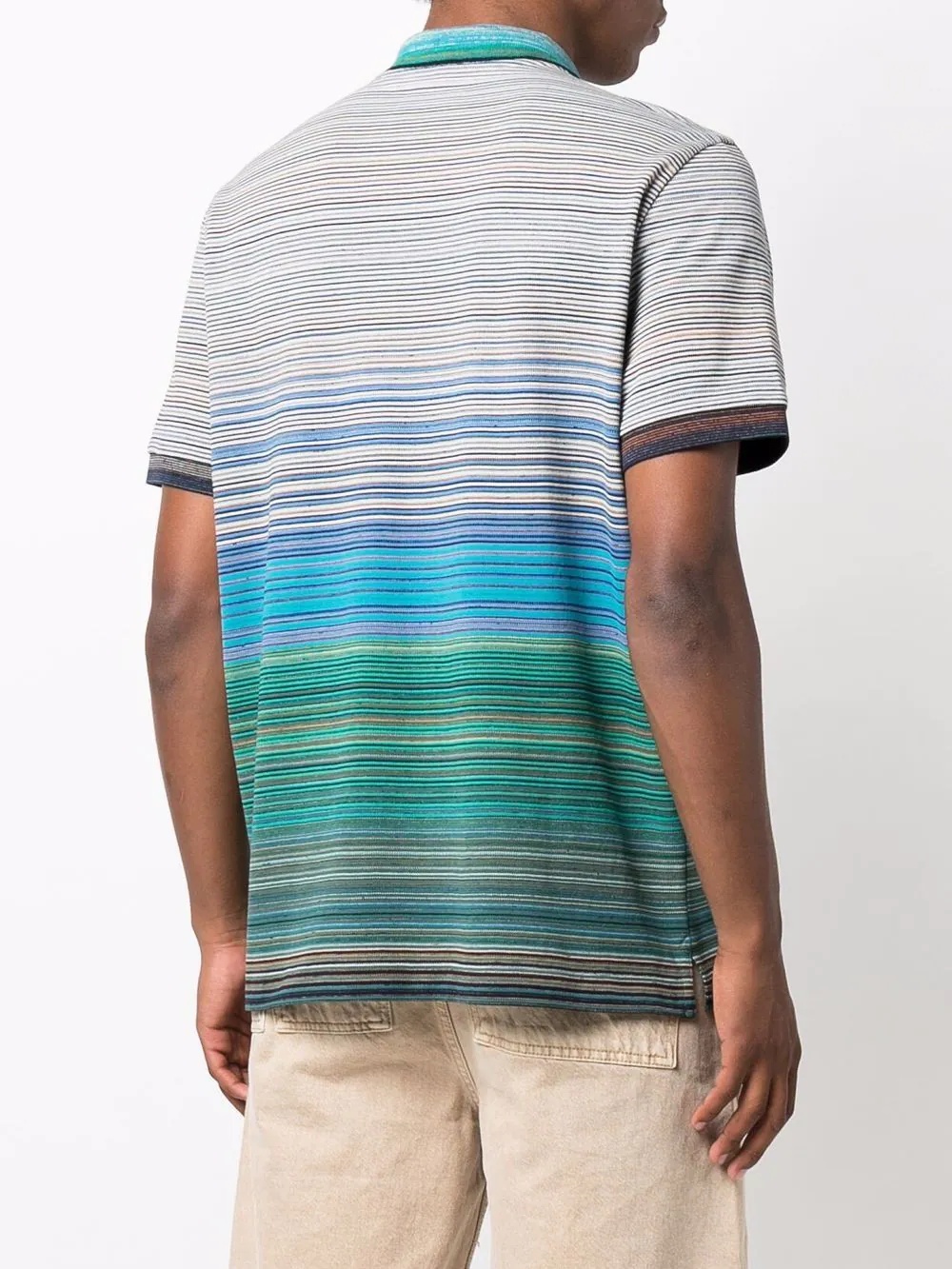 abstract-stripe polo shirt - 4