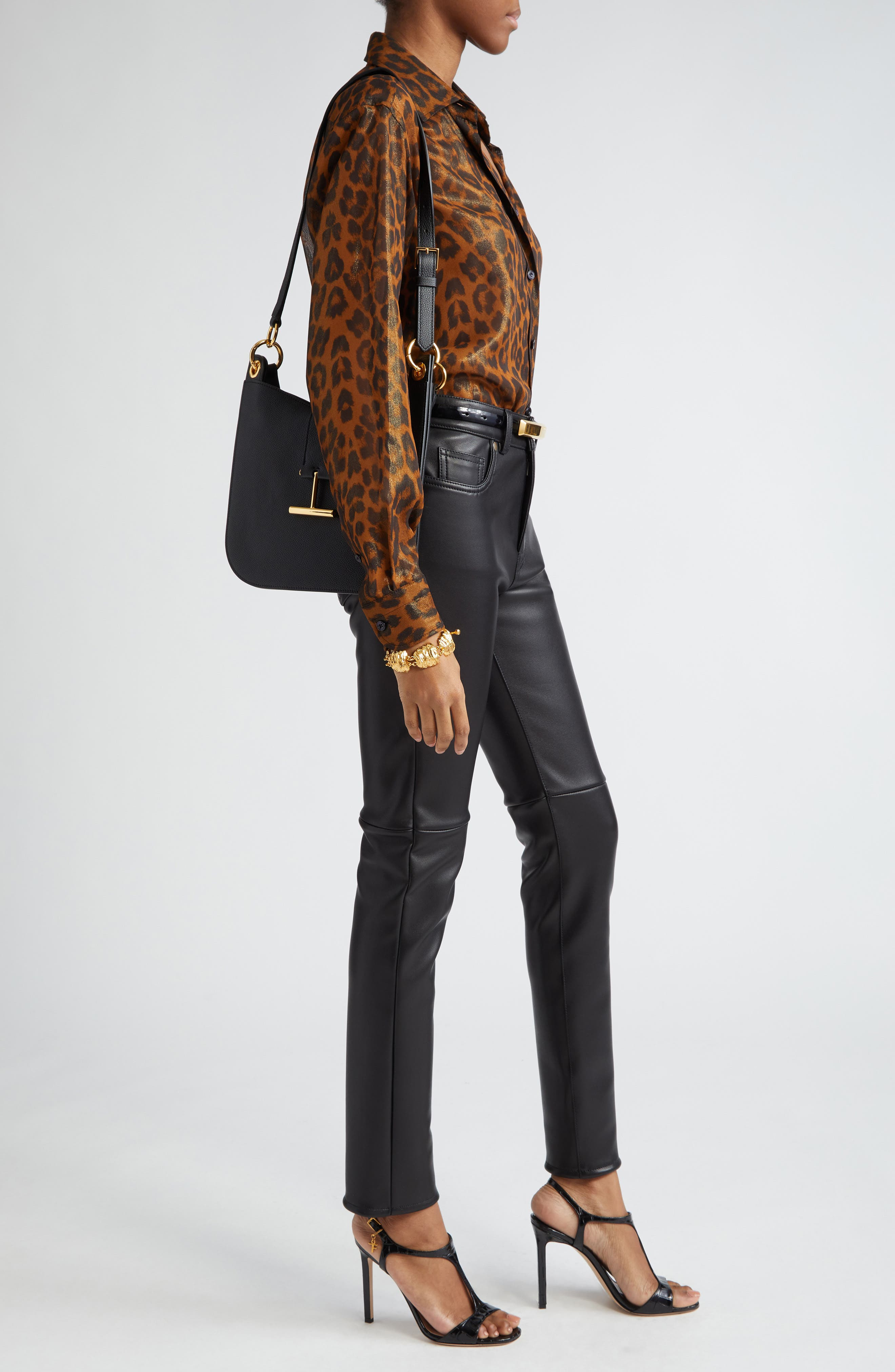 TOM FORD Small Tara Leather Top Handle Bag in Black at Nordstrom - 2