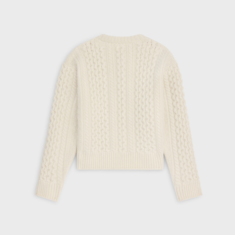 CELINE triomphe cardigan in aran wool outlook
