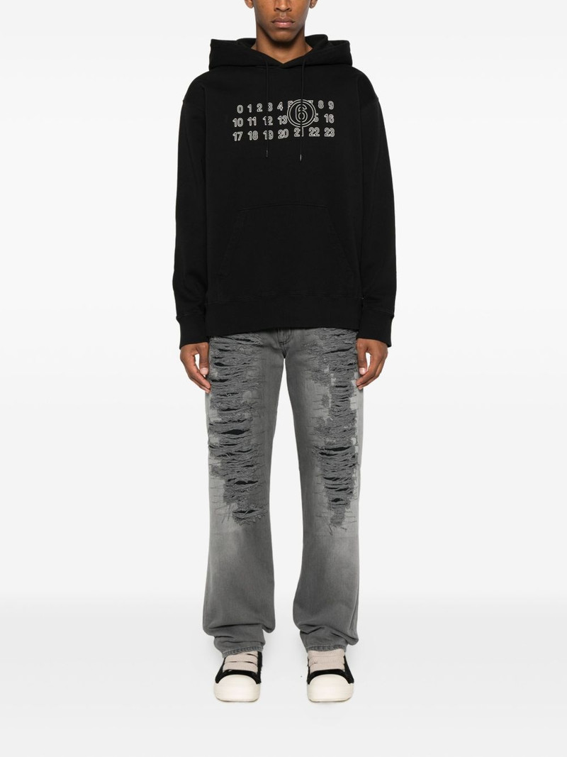 MM6 Maison Margiela numeric-print hoodie outlook