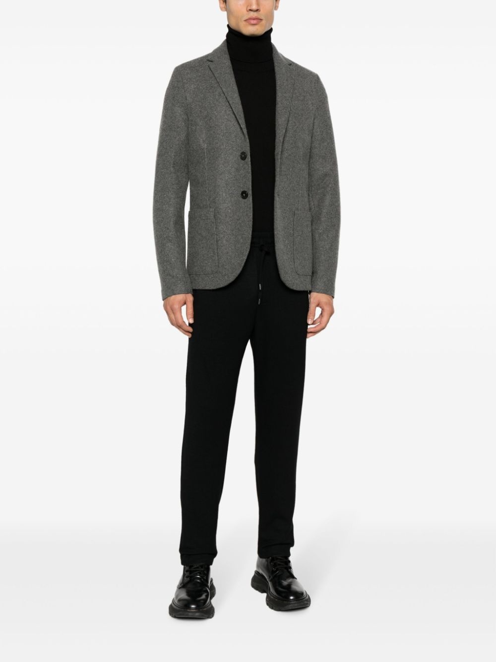 single-breasted cashmere blazer - 2