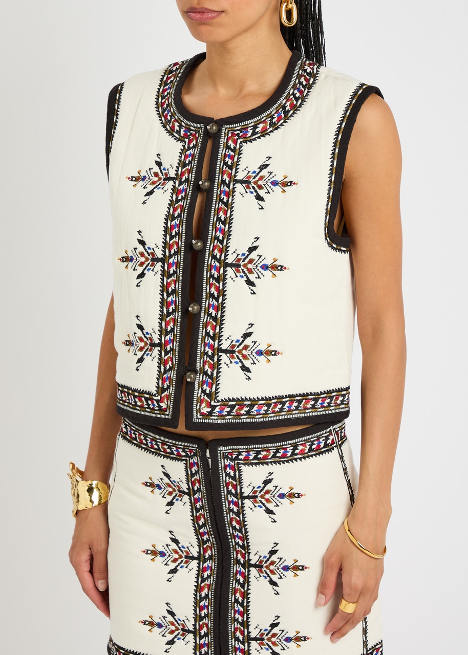 Isabel Marant étoile Zeana Padded Woven top - 2
