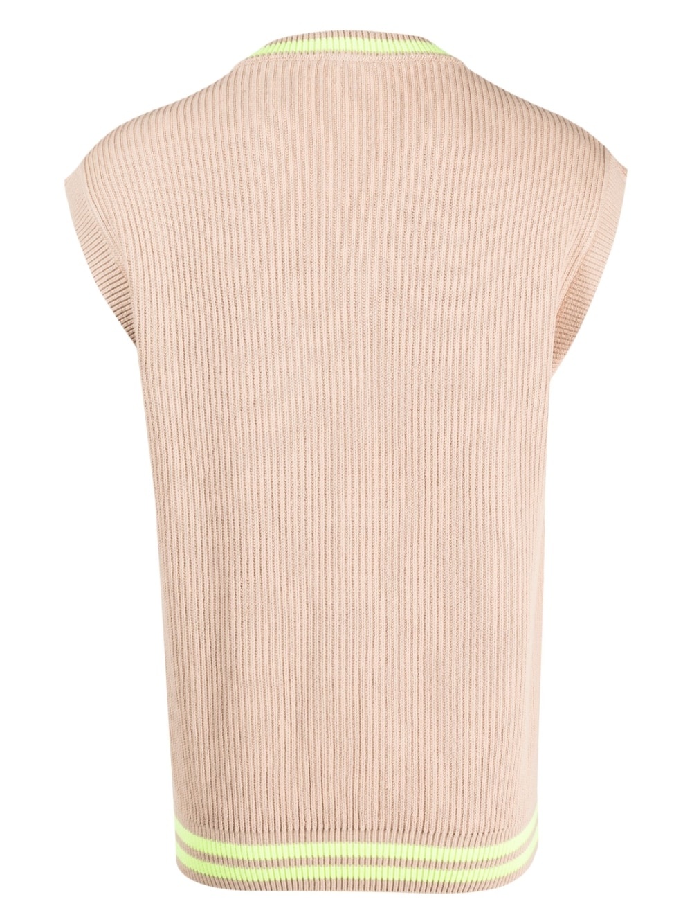 logo-intarsia v-neck knit vest - 2