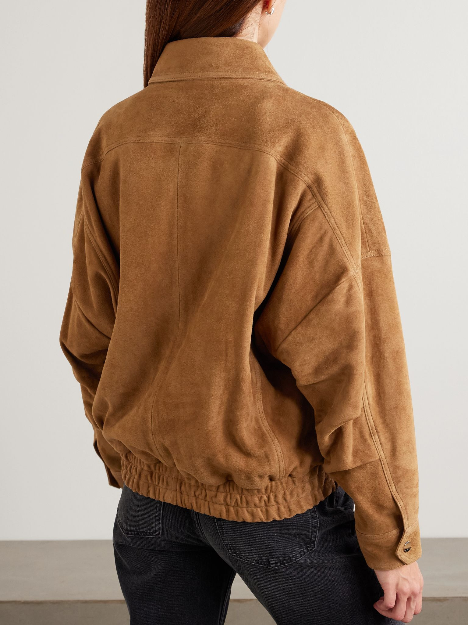 Dalma suede bomber jacket Tan - 4