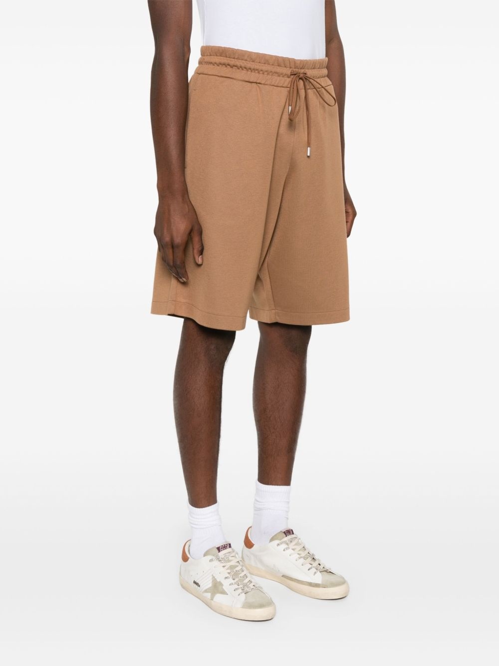drawstring-waist track shorts - 3