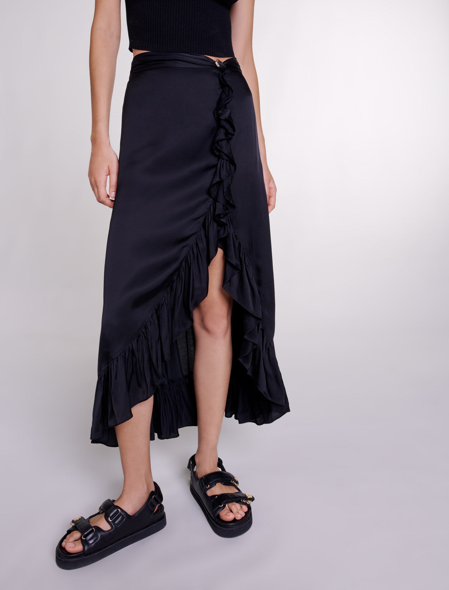 Flat leather sandals - 7